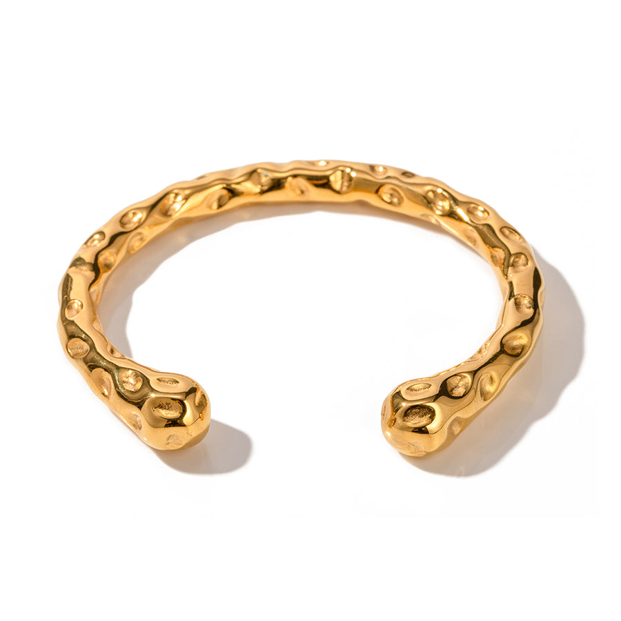 youthwayfashion-gold-hammered-lava-open-bracelet-1