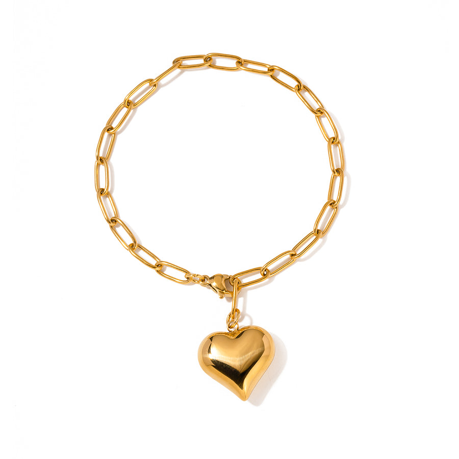 youthwayfashion-heart-pendant-chain-bracelet-1