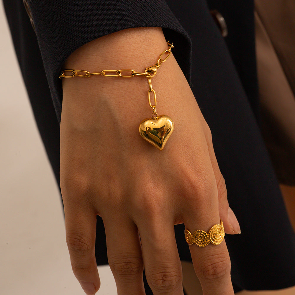 youthwayfashion-heart-pendant-chain-bracelet-3