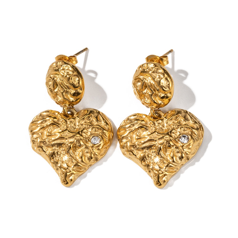 youthwayfashion-gold-lava-heart-pendant-earrings-1