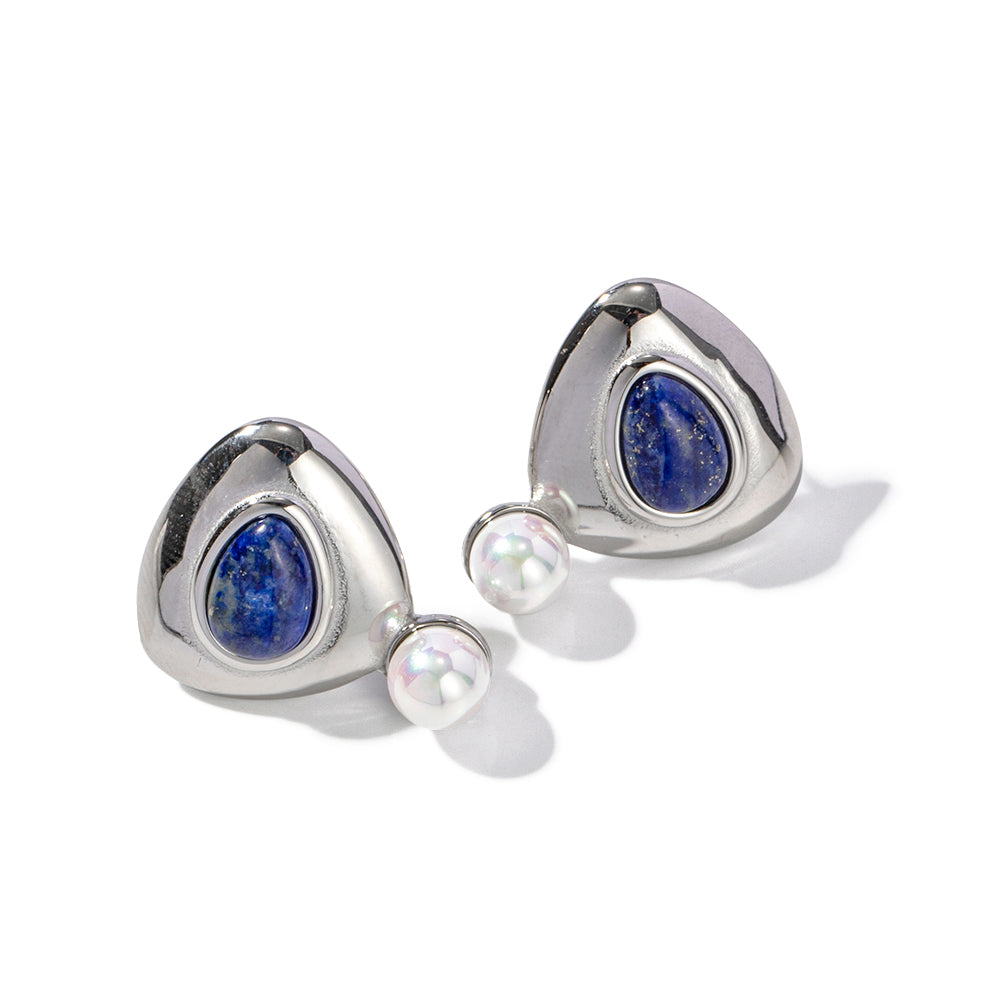 youthwayfashion-silver-pearl-lapis-lazuli-earrings-1