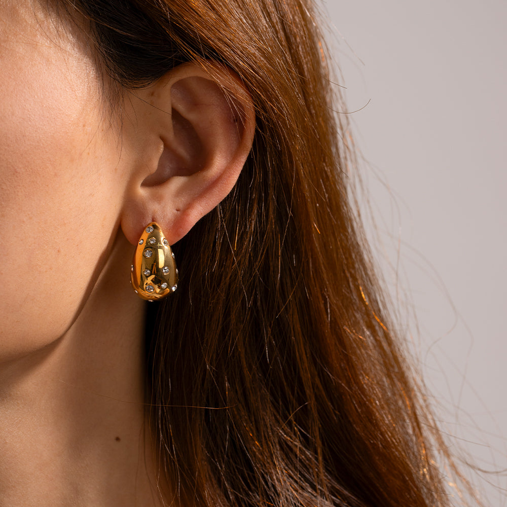 youthwayfashion-gold-rhinestones-teardrop-earrings-3