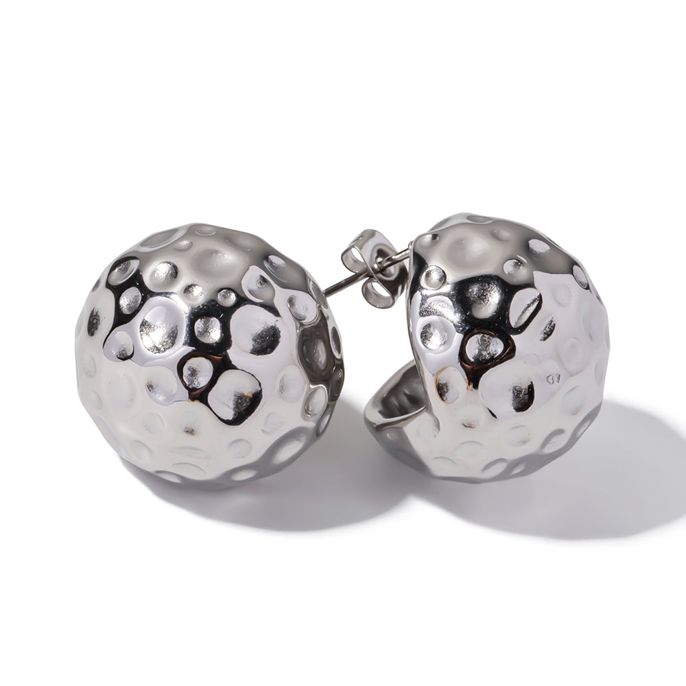 youthwayfashion-silver-spherical-lava-earrings-1