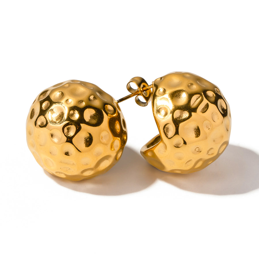 youthwayfashion-gold-plated-spherical-lava-earrings-1