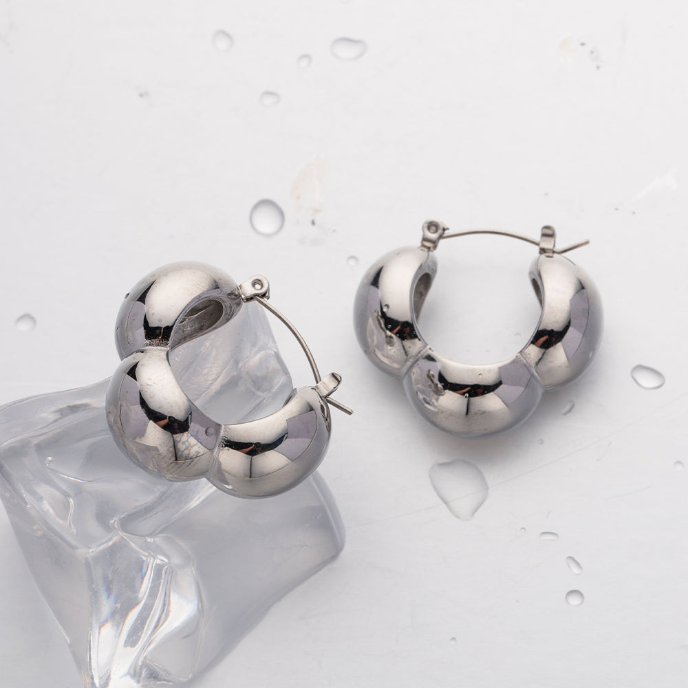 youthwayfashion-silver-three-hemispheres-earrings-4