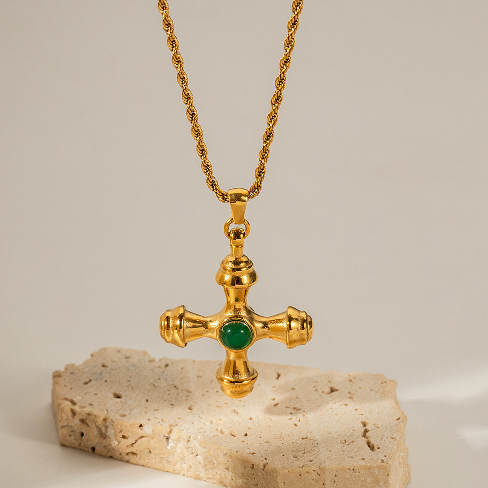 youthwayfashion-green-agate-cross-pendant-necklace-2