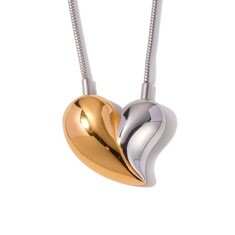 youthwayfashion-silver-gold-heart-pendant-necklace-1