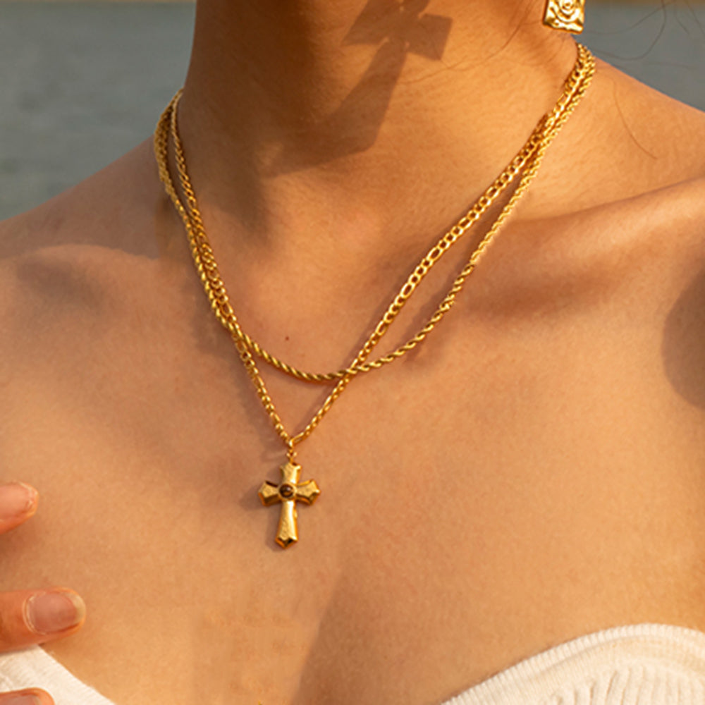 youthwayfashion-double-layer-cross-pendant-necklace-2