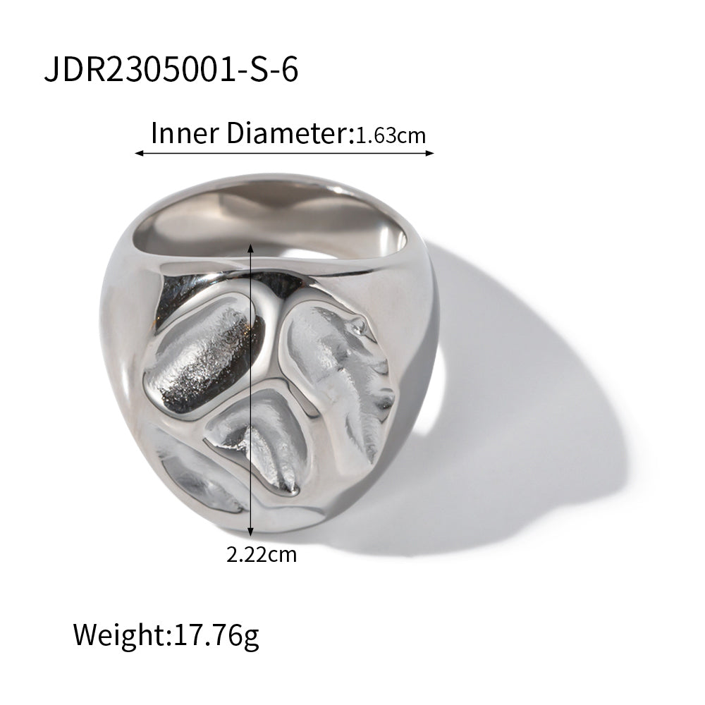 youthwayfashion-silver-lava-debossed-statemetn-ring-5