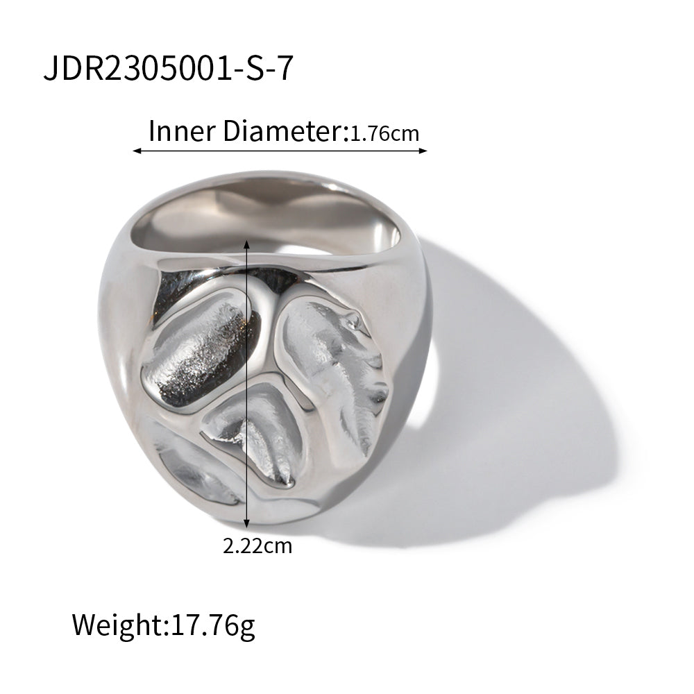 youthwayfashion-silver-lava-debossed-statemetn-ring-6