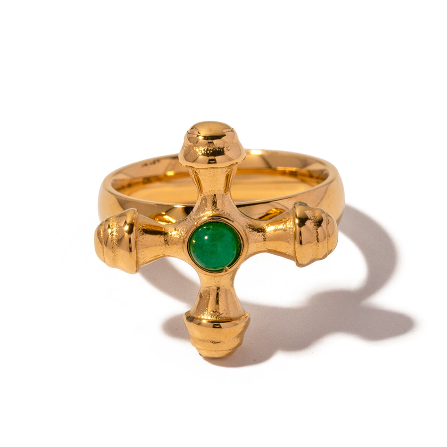 youthwayfashion-green-agate-cross-statement-ring-1