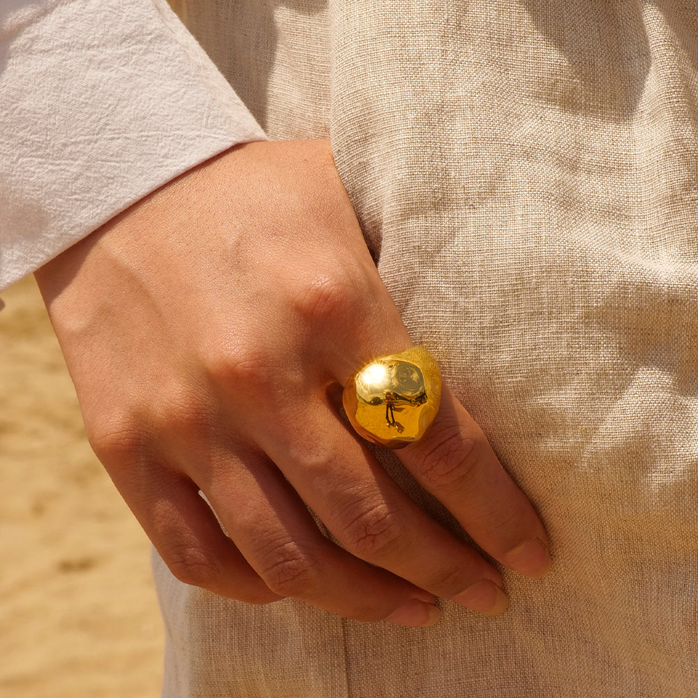 youthwayfashion-gold-plated-hammer-ball-statement-ring-4