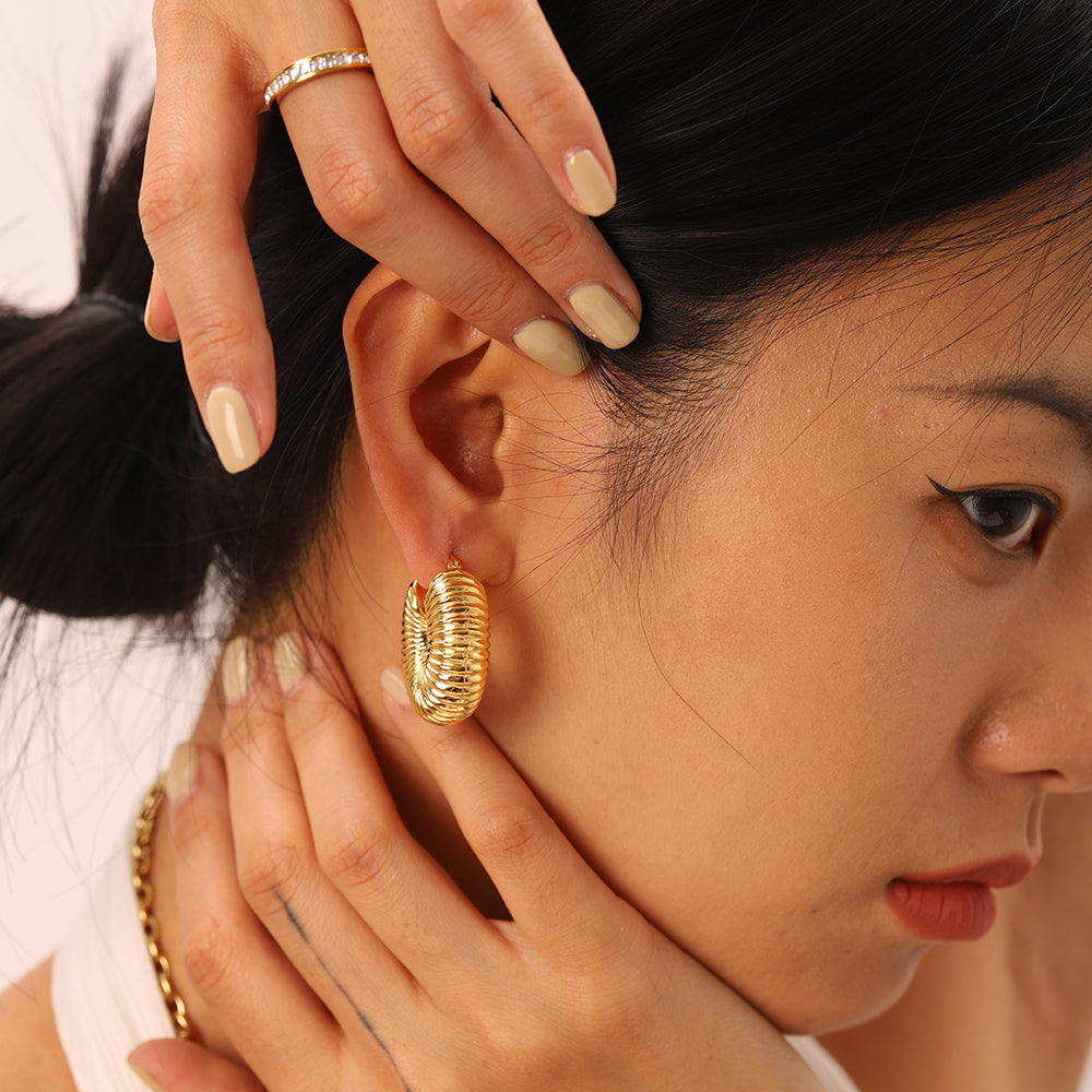 youthwayfashion-gold-punk-snail-hoop-earrings-2