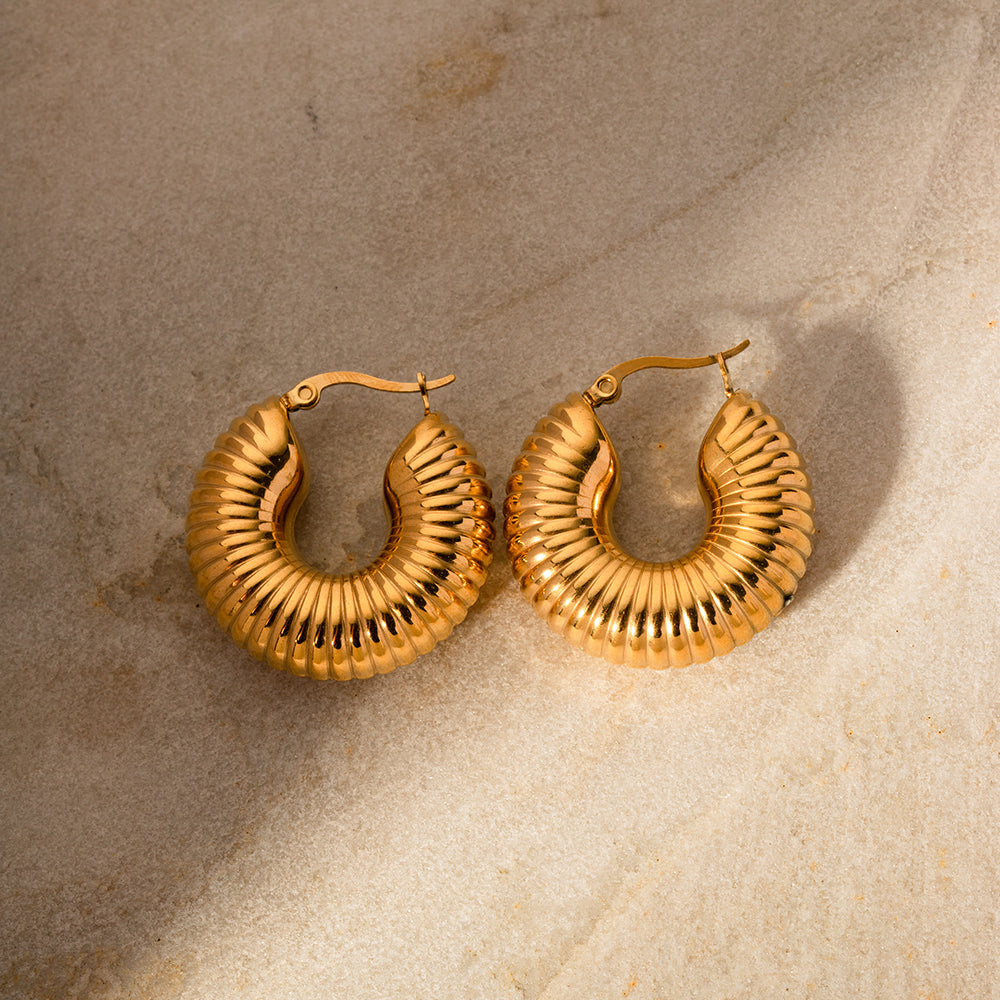 youthwayfashion-gold-punk-snail-hoop-earrings-4