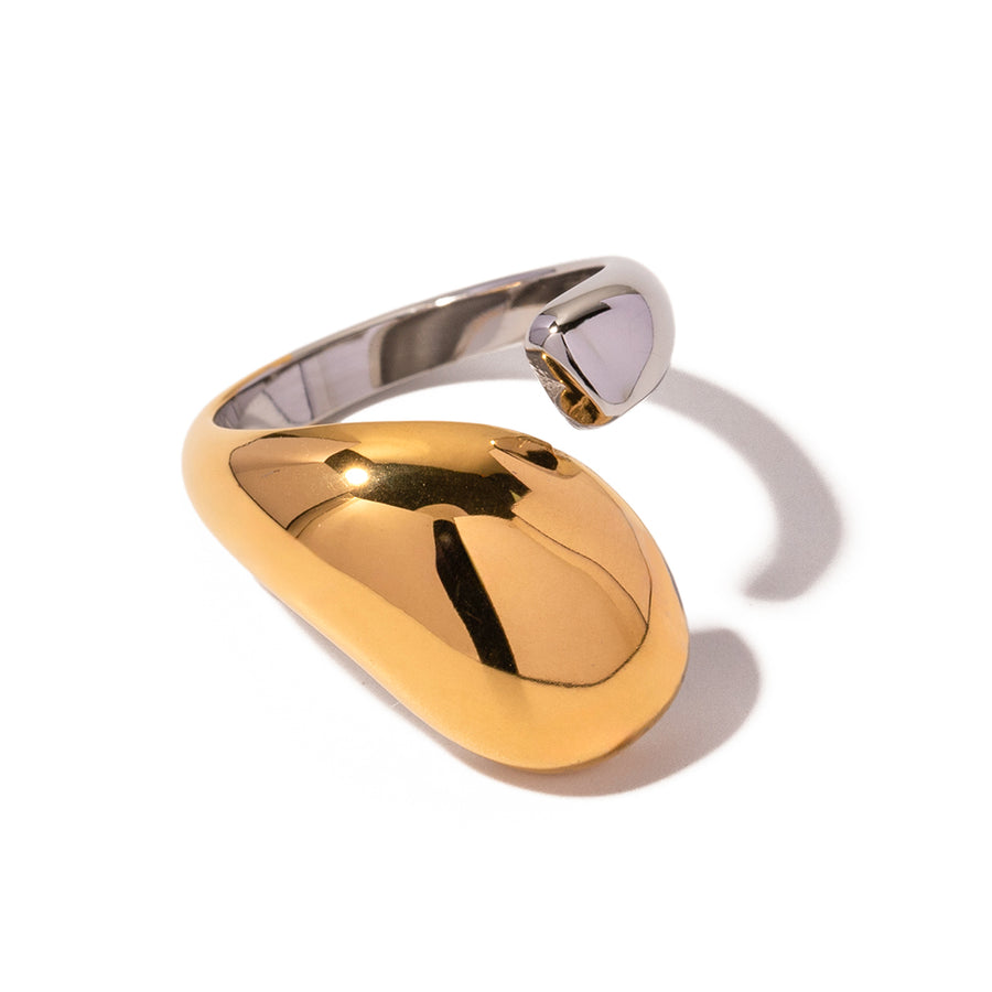 youthwayfashion-gold-silver-colorblocking-teardrop-ring-1