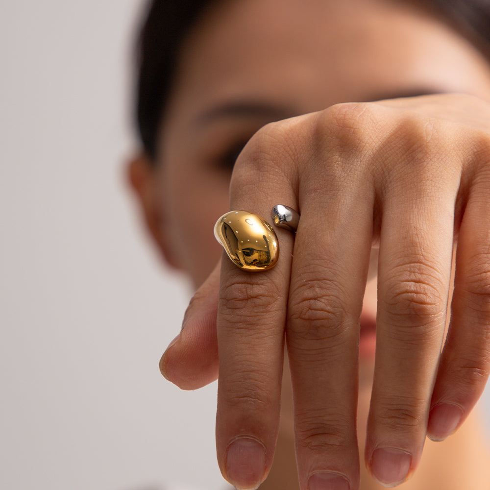 youthwayfashion-gold-silver-colorblocking-teardrop-ring-2