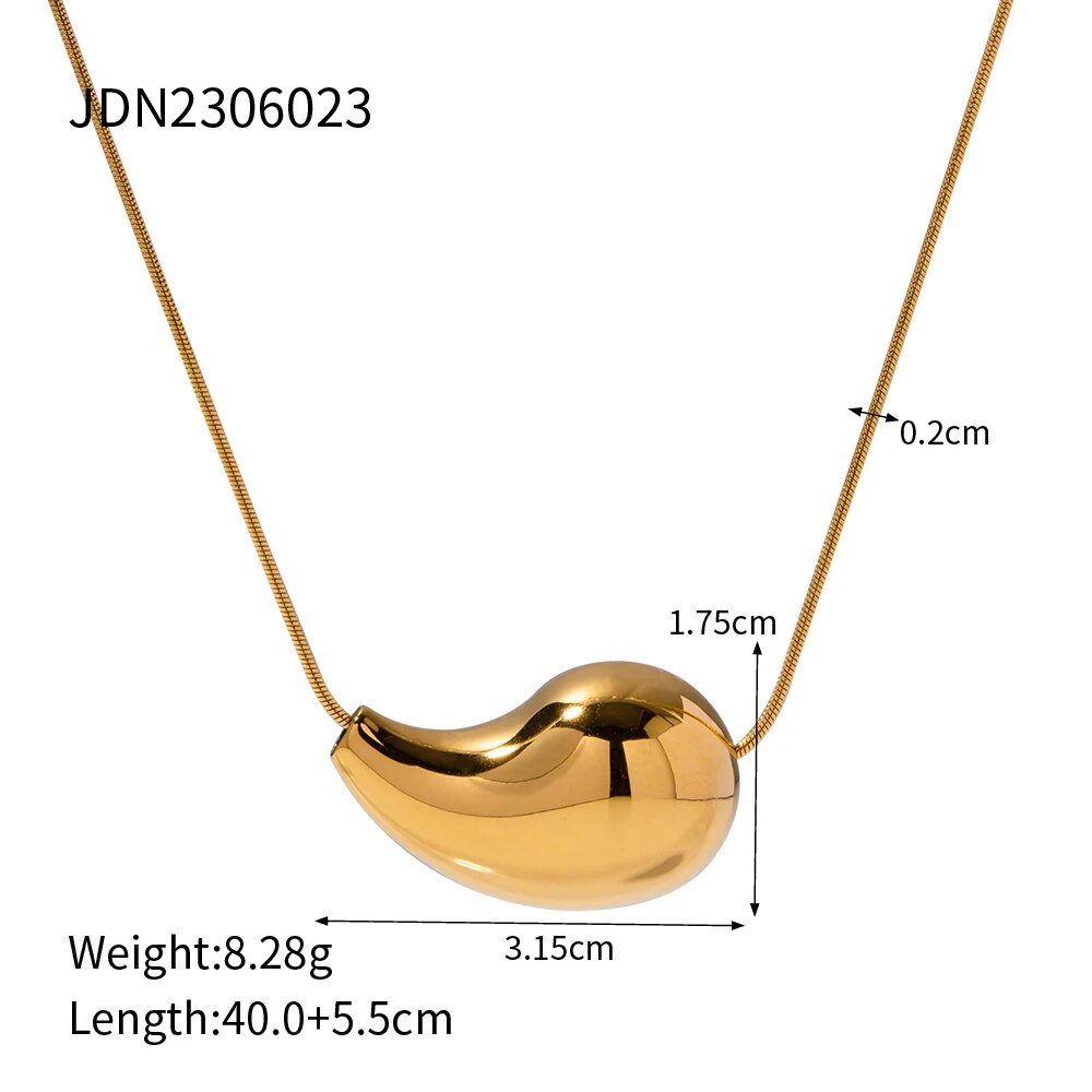 youthwayfashion-gold-plated-teardrop-pendant-necklace-5